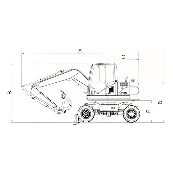 SL80 8T Wheel Excavator